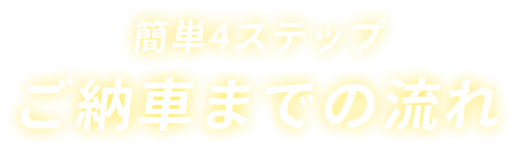 簡単4ステップ！ご納車までの流れ