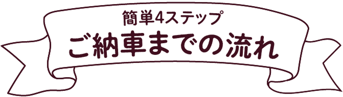 簡単4ステップ！ご納車までの流れ
